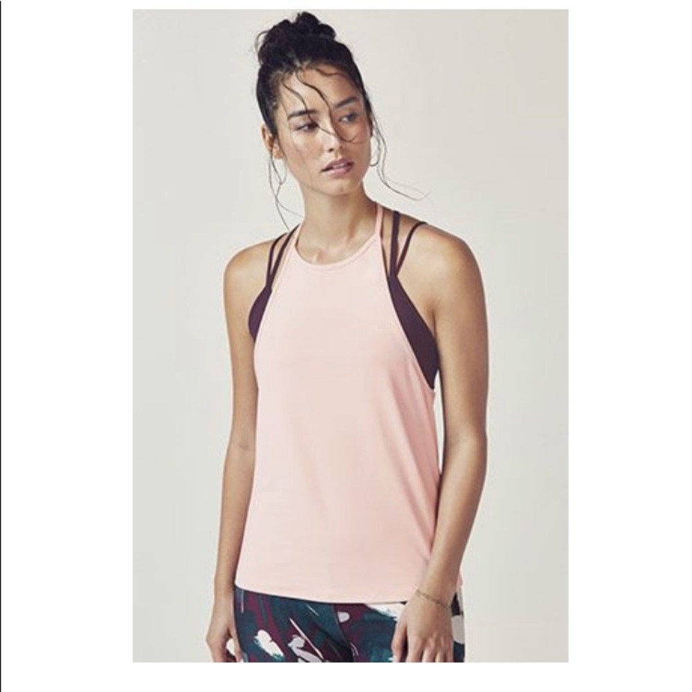 Pink Almond color T-strap tank